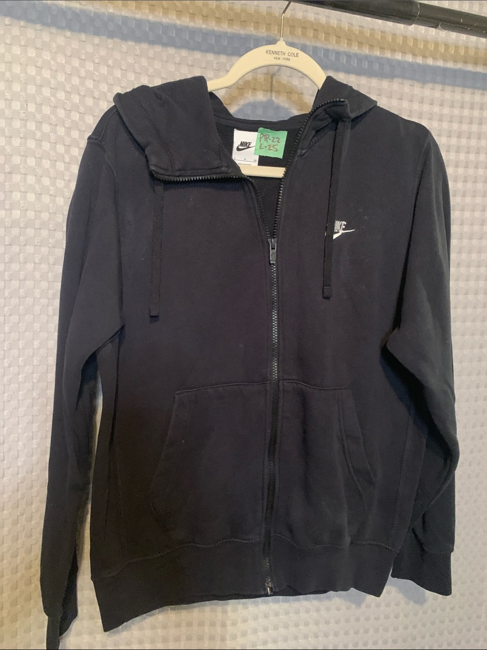 🍄Nike Black Full-Zip Hooded Sweatshirt with White Swoosh